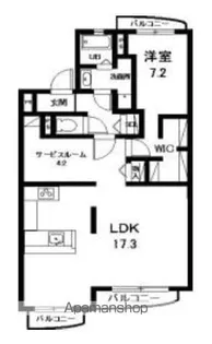 シャイン壱番館【4階】の間取り