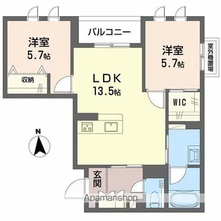 メゾン ボヌール【301号室】の間取り