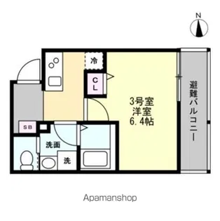 ベイルーム川崎テラス【3階】の間取り