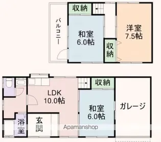 雄松町テラス【北号室】の間取り