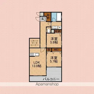パルコテラッツァ【3階】の間取り