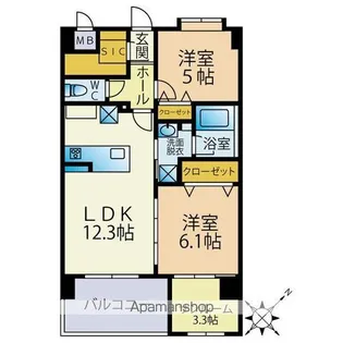 SUN・BLESSO塩原【2階】の間取り