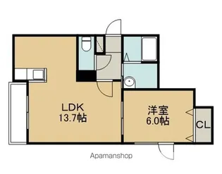 レインボーハウスLUMIERE【303号室】の間取り