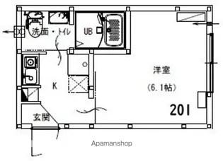 アルサーヴ千葉【2階】の間取り