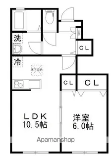 アットリラ緑が丘D【1階】の間取り