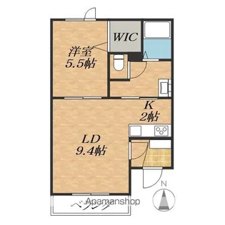 コリエンテイースト【2階】の間取り