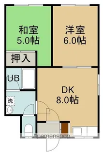 川島アパート【1階右号室】の間取り