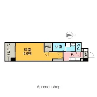 グランドソレイユ名駅【9階】の間取り