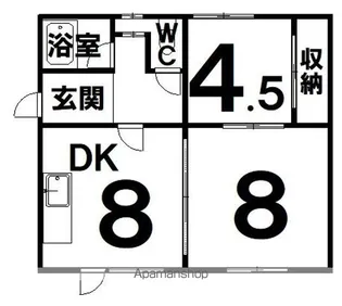 藤原マンションⅠ【1階1号号室】の間取り