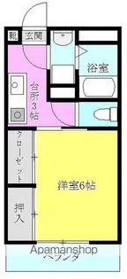 クレストスカーラカク【303号室】の間取り