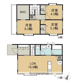愛知県半田市亀崎町5丁目【一戸建】の間取り