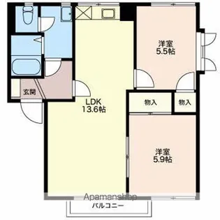 コート岡田屋【2階】の間取り