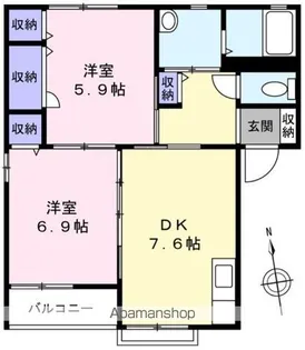 シャーメゾン・ヤマダ【2階】の間取り