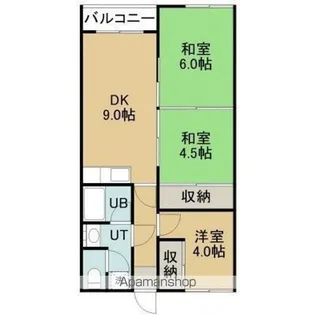シャトーはまなす【305号室】の間取り