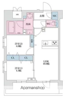スプランディッド四ツ木【14階】の間取り