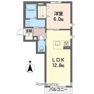 グランシャリオ小坂Ⅱ【1階】の間取り