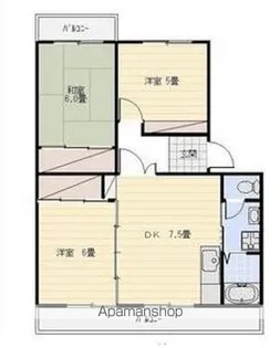 サンヒルズ藤B【3階】の間取り