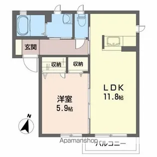 メロディーハイム本宮【2階】の間取り