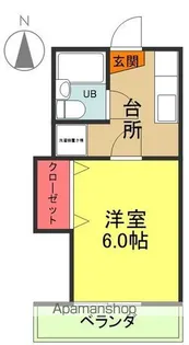 コーポ峰【303号室】の間取り