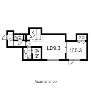 ヴィラフォーレスト本通【101号室】の間取り