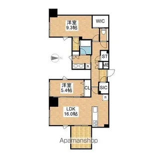 ザ・レジデンスパーク栄【15階】の間取り