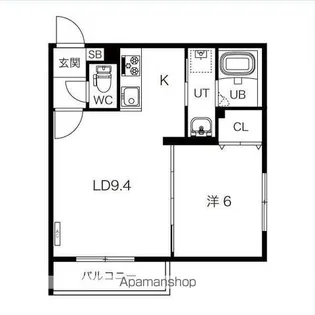 ロアジ栄通【2階】の間取り