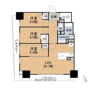 ザ・福井タワー スカイレジデンス【1401号室】の間取り