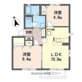 フレグランスB【1階】の間取り