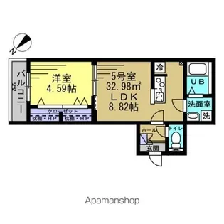 AJ北小金【1階】の間取り