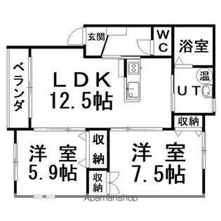 グランフォーレ中園Ⅱ【1階】の間取り