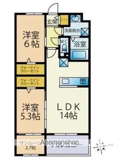 ビーコンヒル石丸【1階】の間取り