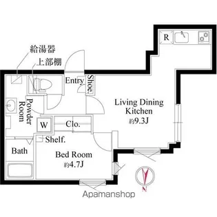 グランパセオ中目黒Ⅱ【3階】の間取り