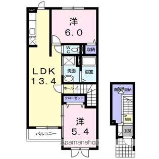 メゾンKT5号館【2階】の間取り