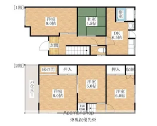 大阪府岸和田市上松町【一戸建】の間取り