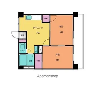 第77杉フラット【401号室】の間取り