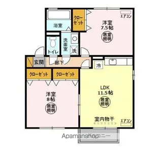 リビングタウン野田 ABC【2階】の間取り