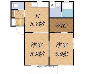 新賀ハイツ【2階】の間取り