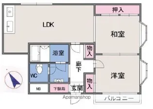 ウィステリア旭ヶ丘【302号室】の間取り