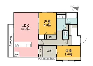 ブランメゾン山本【1階】の間取り