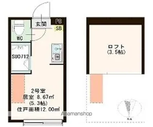 オードリー22【2階】の間取り