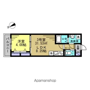 エクウス【3階】の間取り