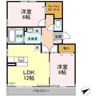 プラシード三宅【3階】の間取り