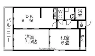サンパレス鷹匠【7階】の間取り