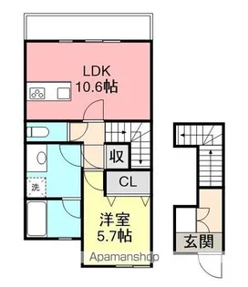 FLOWERLOVEⅣ【109号室】の間取り