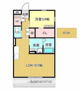 バンベールNORTH【1階】の間取り