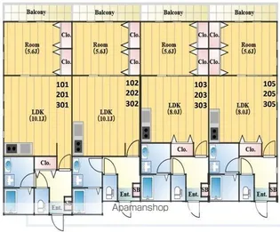 TAC RIVER【3階】の間取り