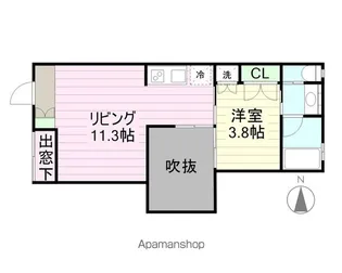 LAND長町【103号室】の間取り