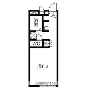 ラポール敷島【1階】の間取り