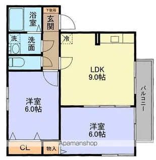 グローバルハウスEN【1階】の間取り