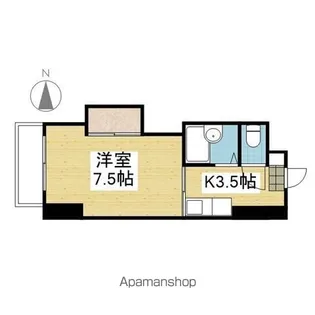 ブランノワール山越【102.号室】の間取り